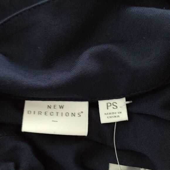 New Directions Navy Blue  Button down super soft tunic  Sz PS - Picture 5 of 5
